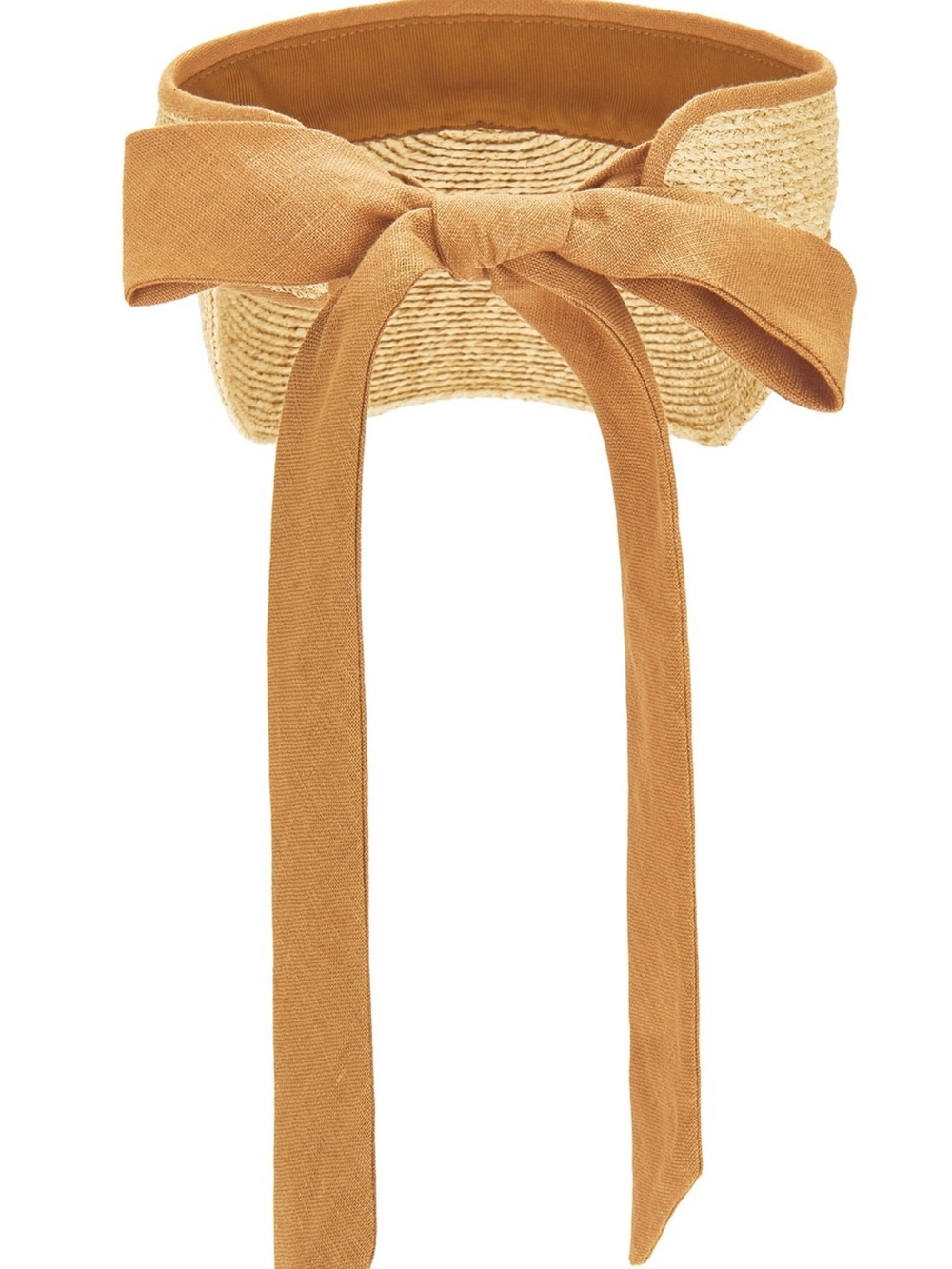 Lack Of Color Linen Visor in Natural And Cinnamon - Picture 2 of 6